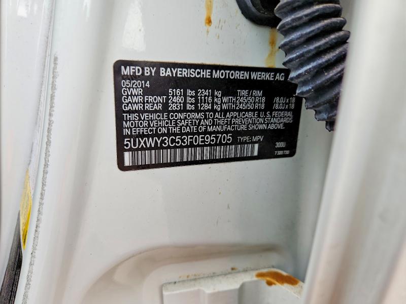 Продажа на аукционе авто 2015 Bmw X3, vin: 5UXWY3C53F0E95705, номер лота: 68593996