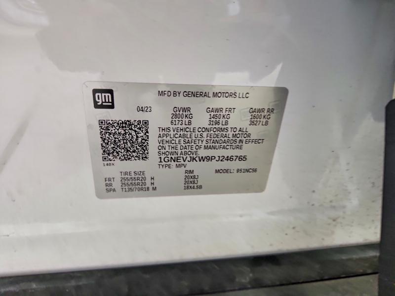 68561146 :رقم المزاد ، 1GNEVJKW9PJ246765 vin ، 2023 Chevrolet Traverse مزاد بيع