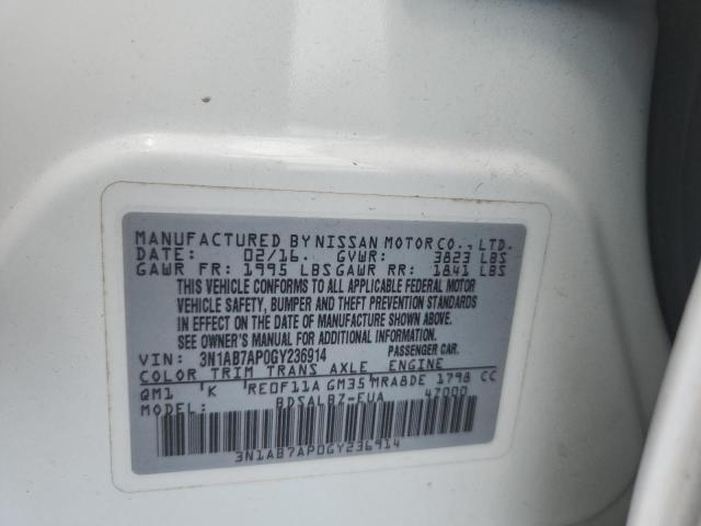 Продажа на аукционе авто 2016 Nissan Sentra, vin: 3N1AB7AP0GY236914, номер лота: 69702946