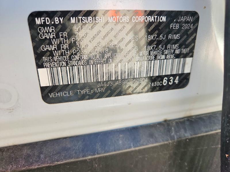 Продаж на аукціоні авто 2024 Mitsubishi Outlander, vin: JA4J3UA89RZ050504, номер лоту: 69454686