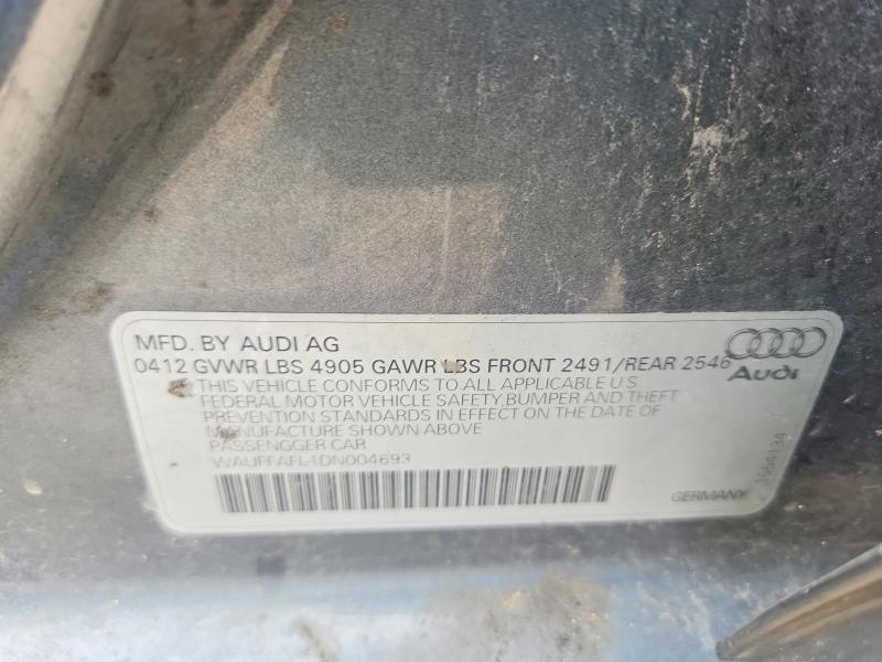 Aukcja sprzedaży 2013 Audi A4, vin: WAUFFAFL1DN004693, numer aukcji: 67518096