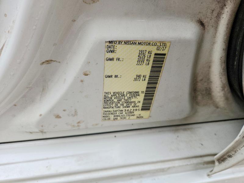 70001356 :رقم المزاد ، 1N4AL3AP7HN342395 vin ، 2017 Nissan Altima مزاد بيع