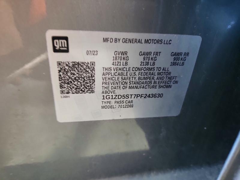 Aukcja sprzedaży 2023 Chevrolet Malibu, vin: 1G1ZD5ST7PF243630, numer aukcji: 68872736