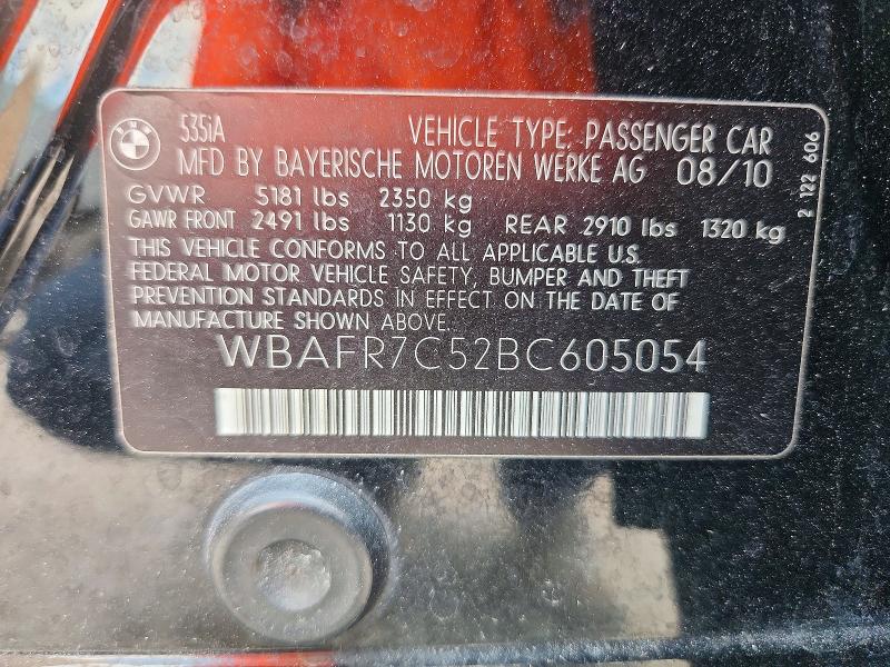 Aukcja sprzedaży 2011 Bmw 535, vin: WBAFR7C52BC605054, numer aukcji: 69753526
