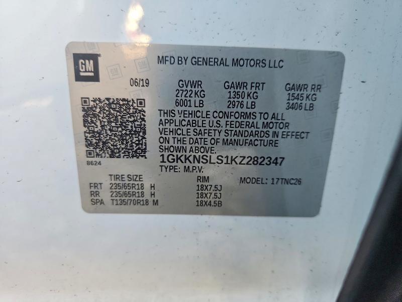 Продаж на аукціоні авто 2019 Gmc Acadia, vin: 1GKKNSLS1KZ282347, номер лоту: 67809016