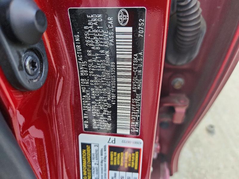 2016 Toyota Camry მანქანა იყიდება აუქციონზე, vin: 4T1BF1FK0GU513589, აუქციონის ნომერი: 69110456