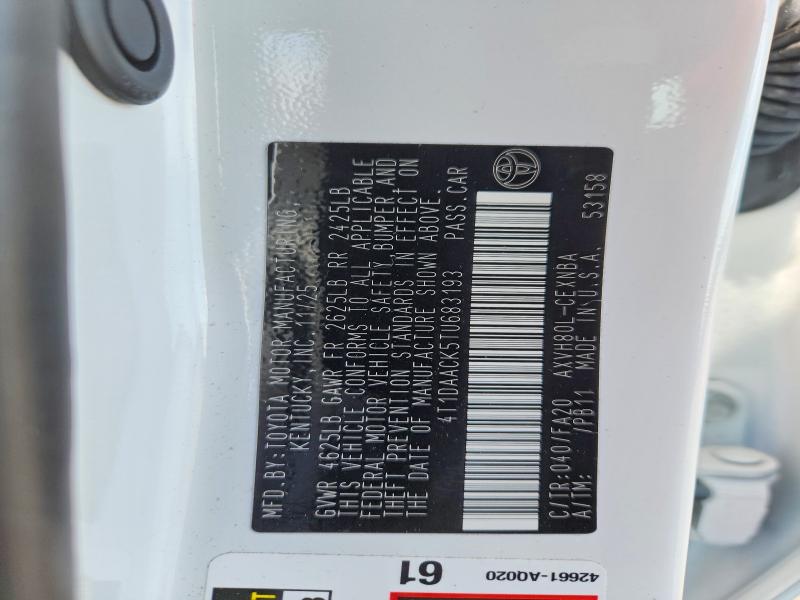 Aukcja sprzedaży 2026 Toyota Camry, vin: 4T1DAACK5TU683193, numer aukcji: 67933916