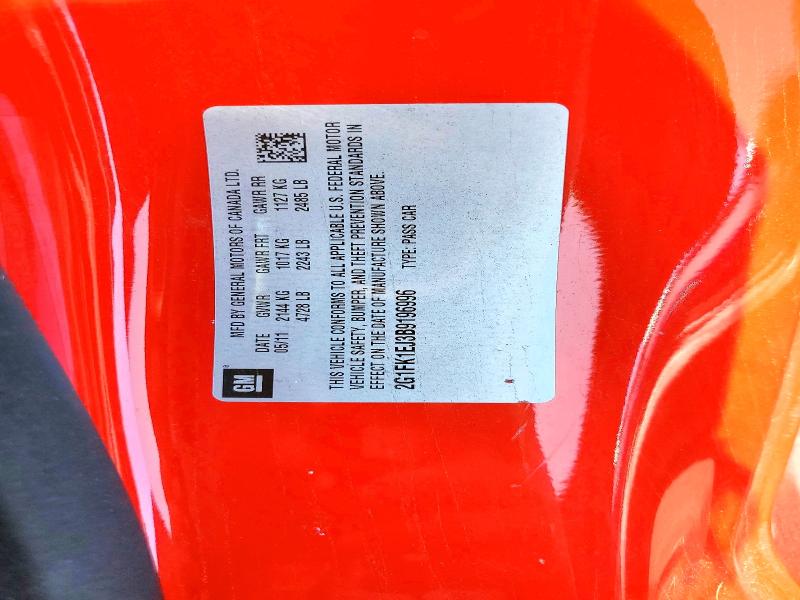 Продаж на аукціоні авто 2011 Chevrolet Camaro, vin: 2G1FK1EJ3B9196996, номер лоту: 69214186