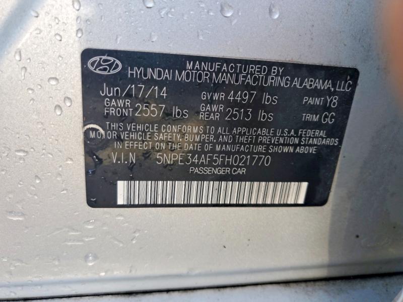 67901956 :رقم المزاد ، 5NPE34AF5FH021770 vin ، 2015 Hyundai Sonata مزاد بيع