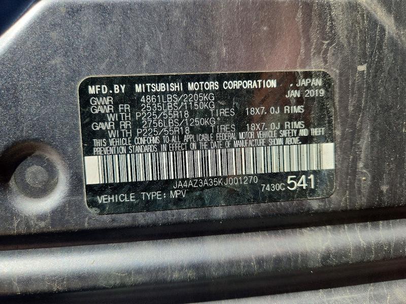 Продажа на аукционе авто 2019 Mitsubishi Outlander, vin: JA4AZ3A35KJ001270, номер лота: 68980836