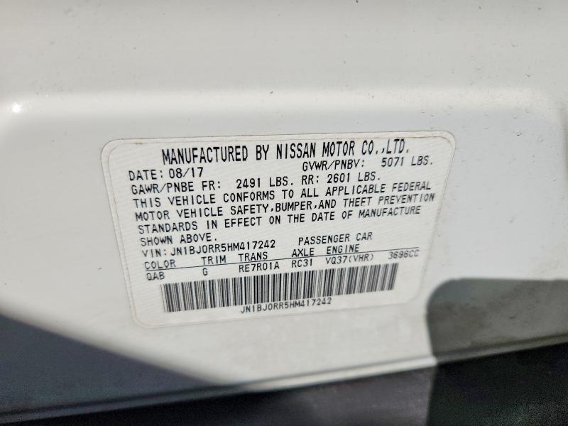 2017 Infiniti Qx50 მანქანა იყიდება აუქციონზე, vin: JN1BJ0RR5HM417242, აუქციონის ნომერი: 69286026