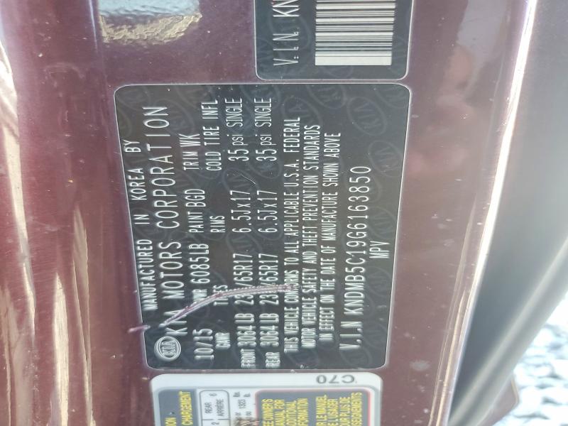 Aukcja sprzedaży 2016 Kia Sedona, vin: KNDMB5C19G6163850, numer aukcji: 67387066