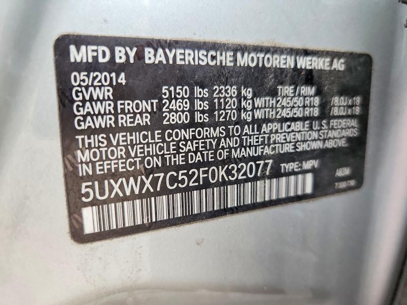 Продаж на аукціоні авто 2015 Bmw X3, vin: 5UXWX7C52F0K32077, номер лоту: 70292826
