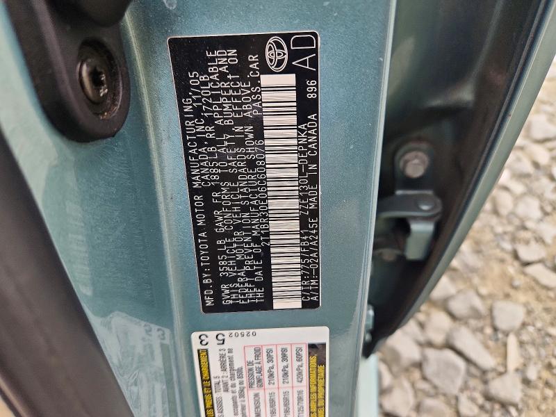 Продаж на аукціоні авто 2006 Toyota Corolla, vin: 2T1BR30E06C608076, номер лоту: 68621786