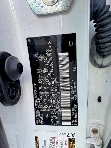 Aukcja sprzedaży 2010 Lexus Gx, vin: JTJBM7FX6A5005845, numer aukcji: 67909676