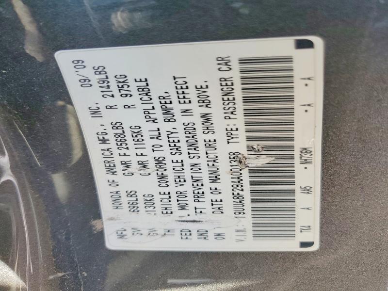 Aukcja sprzedaży 2010 Acura Tl, vin: 19UUA8F29AA001358, numer aukcji: 70863486