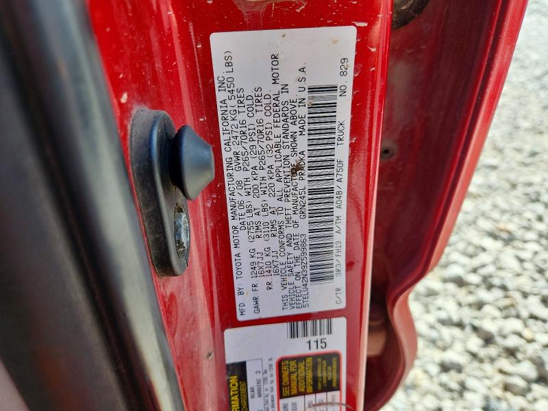 Aukcja sprzedaży 2009 Toyota Tacoma, vin: 5TELU42N39Z599863, numer aukcji: 70169476