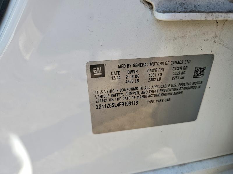 Aukcja sprzedaży 2015 Chevrolet Impala, vin: 2G11Z5SL4F9198118, numer aukcji: 67781466