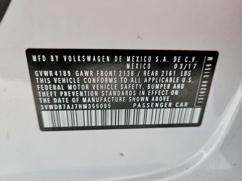 Aukcja sprzedaży 2017 Volkswagen Jetta, vin: 3VWDB7AJ7HM355085, numer aukcji: 68242446
