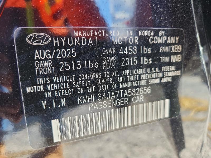 Продаж на аукціоні авто 2026 Hyundai Sonata, vin: KMHL64JA7TA532656, номер лоту: 68140076