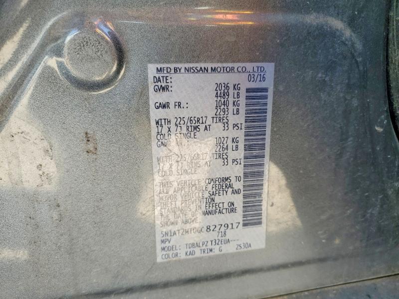 Продажа на аукционе авто 2016 Nissan Rogue, vin: 5N1AT2MT0GC827917, номер лота: 66758796