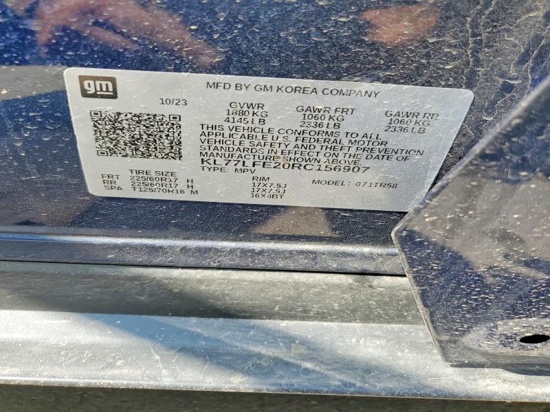 Aukcja sprzedaży 2024 Chevrolet Trax, vin: KL77LFE20RC156907, numer aukcji: 67297366