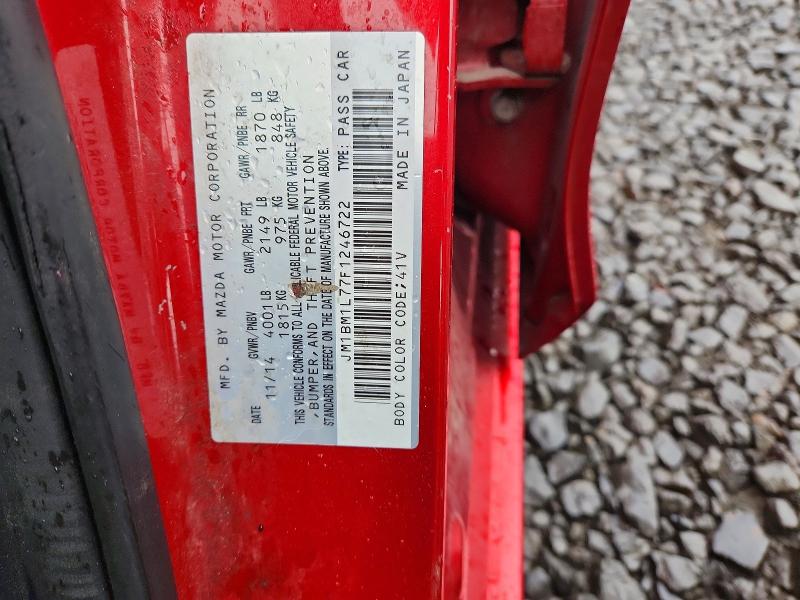 67821696 :رقم المزاد ، JM1BM1L77F1246722 vin ، 2015 Mazda 3 مزاد بيع