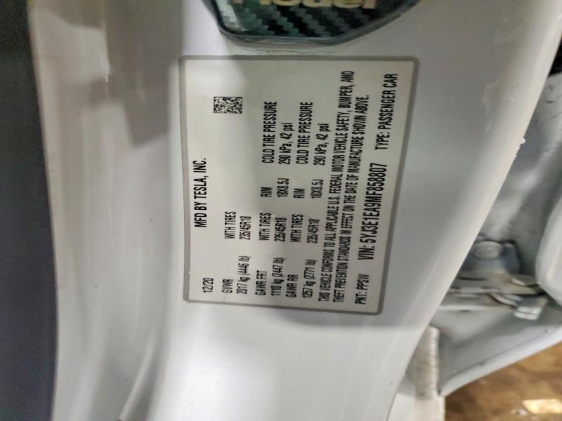Aukcja sprzedaży 2021 Tesla Model 3, vin: 5YJ3E1EA9MF858807, numer aukcji: 68223396