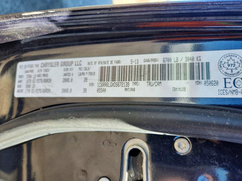 Продажа на аукционе авто 2013 Ram 1500, vin: 1C6RR6LGXDS672139, номер лота: 70228226