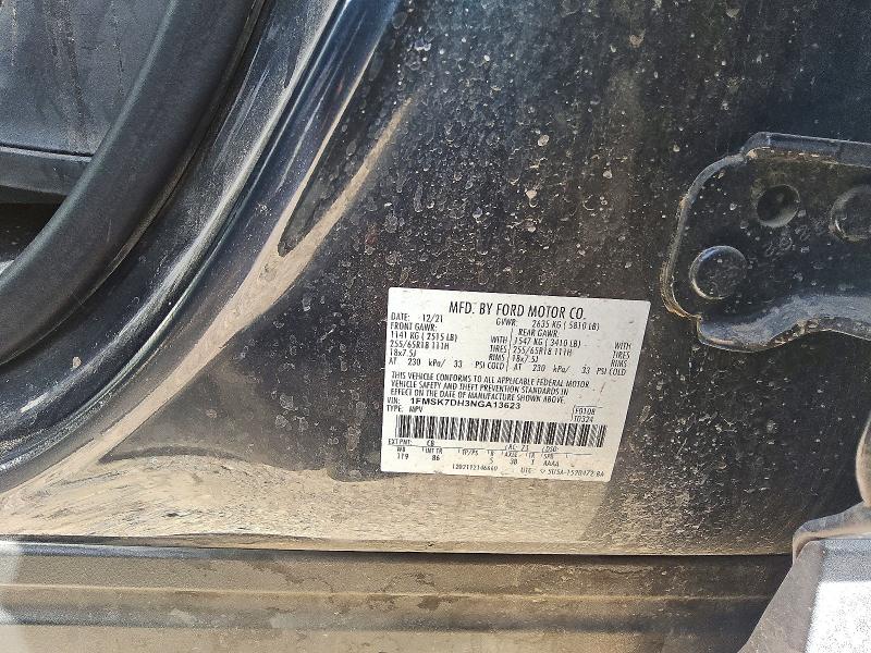 Aukcja sprzedaży 2022 Ford Explorer, vin: 1FMSK7DH3NGA13623, numer aukcji: 68675916