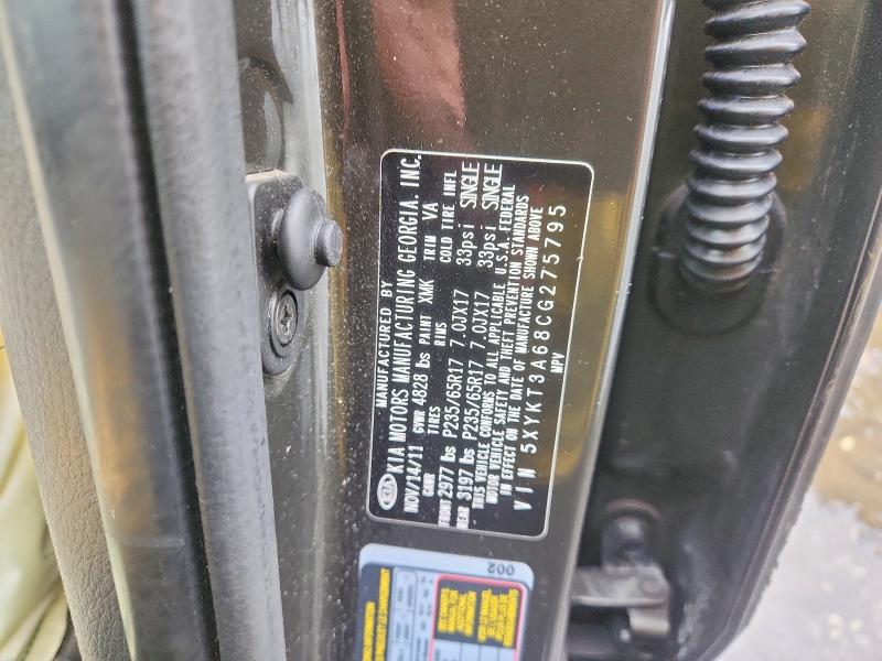 Aukcja sprzedaży 2012 Kia Sorento, vin: 5XYKT3A68CG275795, numer aukcji: 70184186