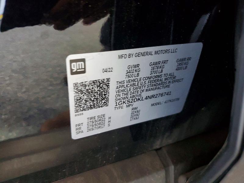 Aukcja sprzedaży 2022 Gmc Yukon, vin: 1GKS2DKL4NR276741, numer aukcji: 67282816