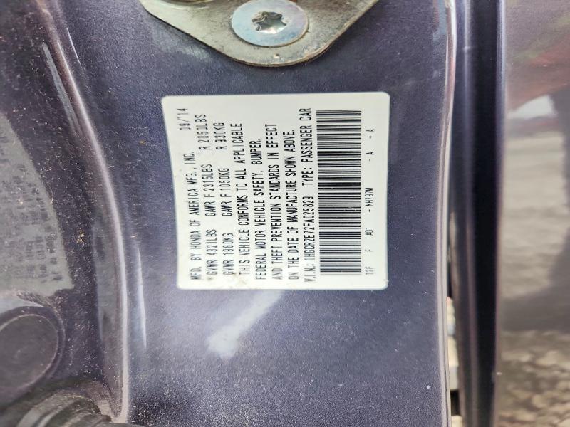 70010226 :رقم المزاد ، 1HGCR2E72FA025829 vin ، 2015 Honda Accord مزاد بيع