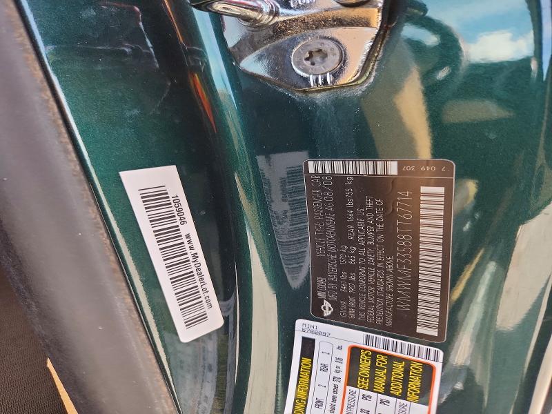 71031176 :رقم المزاد ، WMWMF33588TT67714 vin ، 2008 Mini Cooper مزاد بيع