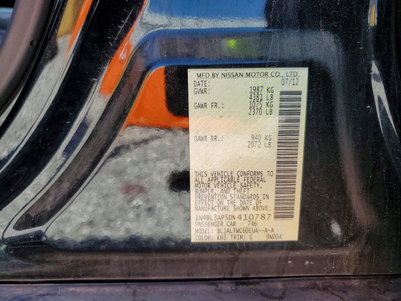 Продаж на аукціоні авто 2013 Nissan Altima, vin: 1N4BL3AP5DN410787, номер лоту: 68400896