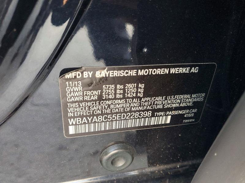70312356 :رقم المزاد ، WBAYA8C55ED228398 vin ، 2014 Bmw 750 مزاد بيع