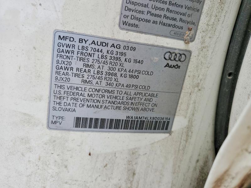 Aukcja sprzedaży 2009 Audi Q7, vin: WA1AM74LX9D036154, numer aukcji: 66560906