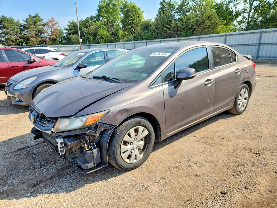 Продаж на аукціоні авто 2012 Honda Civic, vin: 19XFB2F55CE024437, номер лоту: 67553116