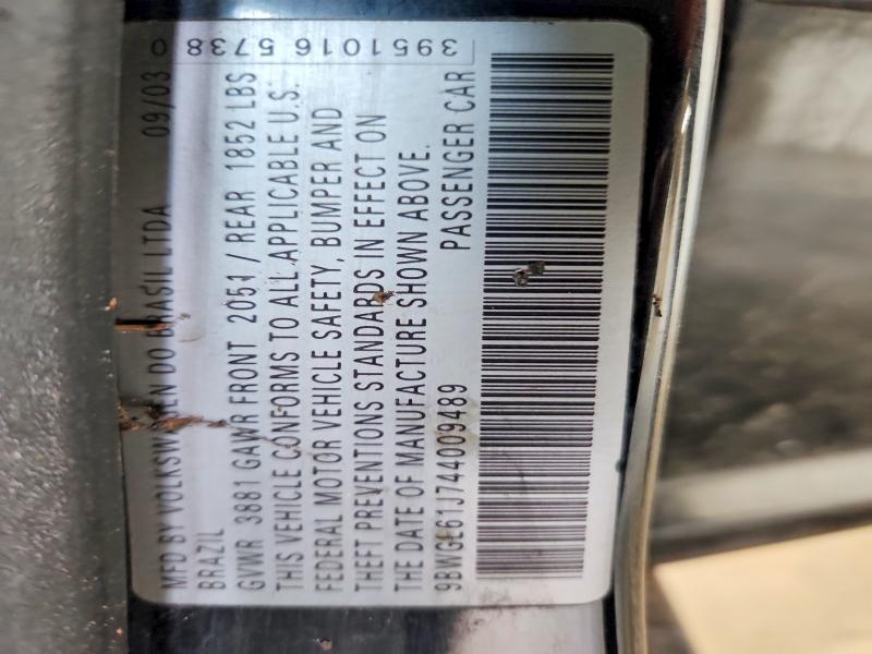 Aukcja sprzedaży 2004 Volkswagen Golf, vin: 9BWGL61J744009489, numer aukcji: 69097066