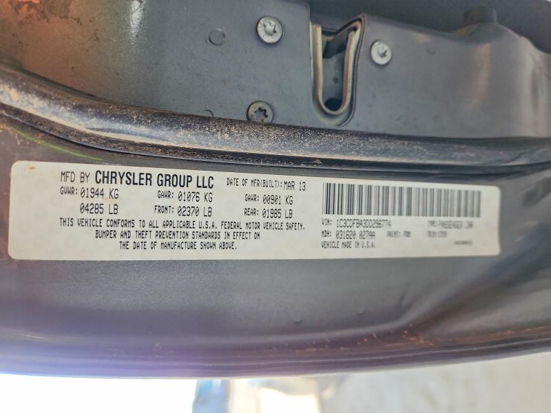68163176 :رقم المزاد ، 1C3CDFBA3DD296774 vin ، 2013 Dodge Dart مزاد بيع