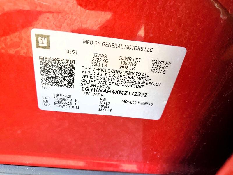 Aukcja sprzedaży 2021 Cadillac Xt5, vin: 1GYKNAR4XMZ171372, numer aukcji: 68653416