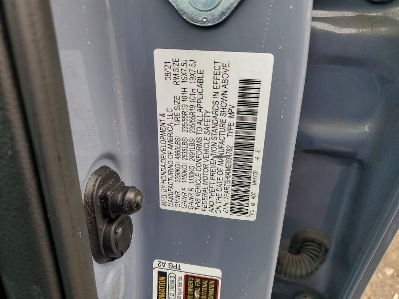 68372056 :رقم المزاد ، 7FART6H94ME034782 vin ، 2021 Honda Cr-v مزاد بيع