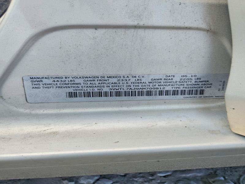 Aukcja sprzedaży 2010 Volkswagen Jetta, vin: 3VWTL7AJ9AM700812, numer aukcji: 67909696