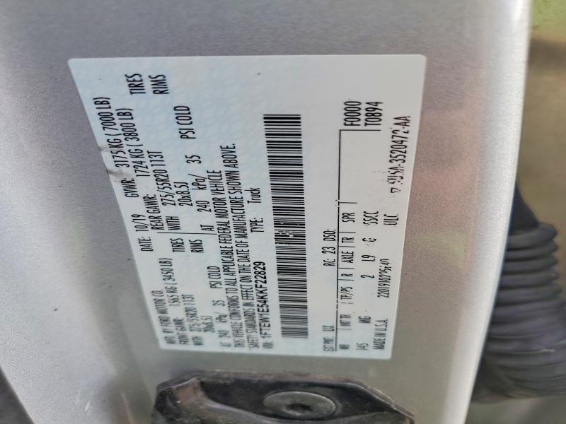 Aukcja sprzedaży 2019 Ford F150, vin: 1FTEW1E54KKF22829, numer aukcji: 67706936