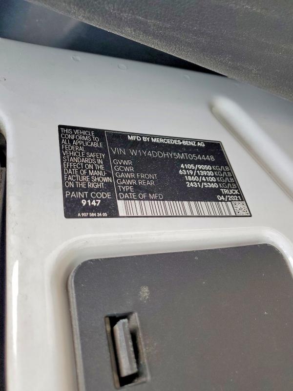 Продажа на аукционе авто 2021 Mercedes-benz Sprinter, vin: W1Y4DDHY5MT054448, номер лота: 69425346