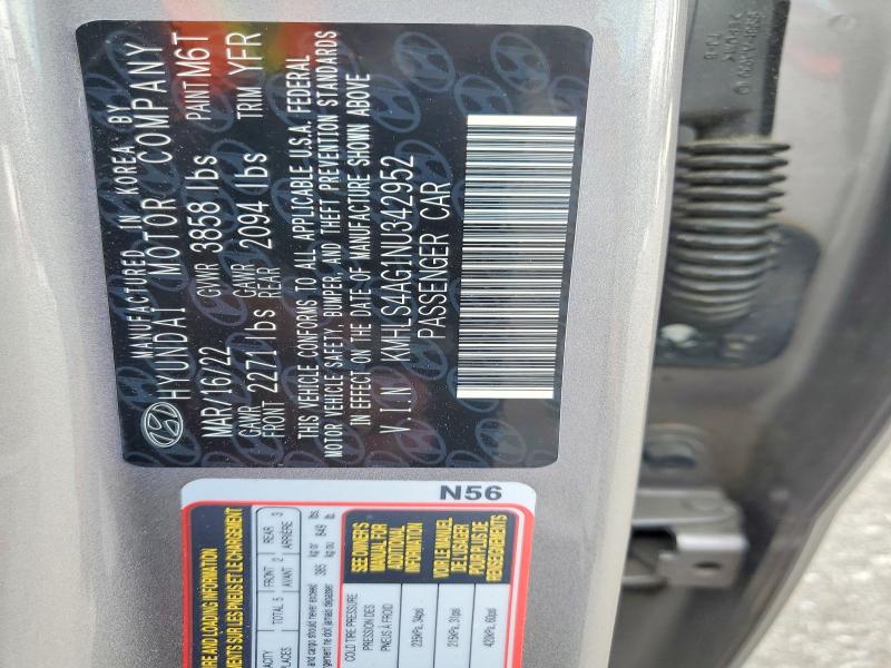 Aukcja sprzedaży 2022 Hyundai Elantra, vin: KMHLS4AG1NU342952, numer aukcji: 68692286