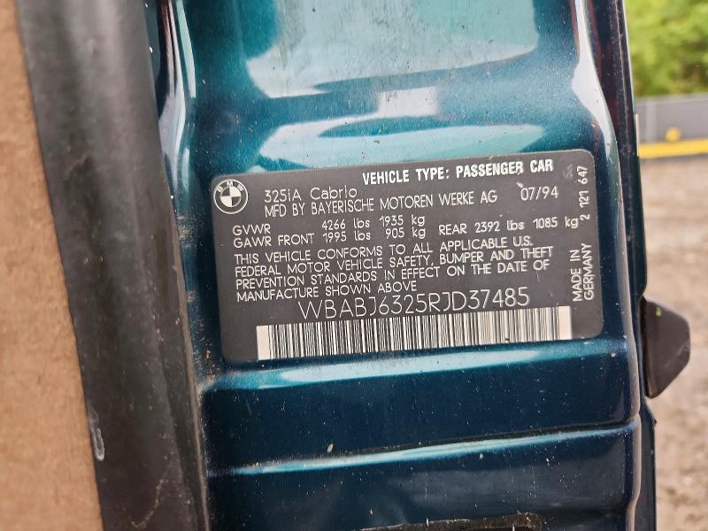 Продаж на аукціоні авто 1994 Bmw 325, vin: WBABJ6325RJD37485, номер лоту: 70500476