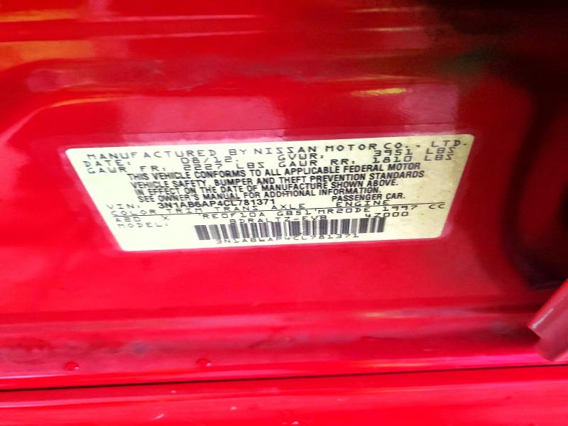 Продаж на аукціоні авто 2012 Nissan Sentra, vin: 3N1AB6AP4CL781371, номер лоту: 70734026