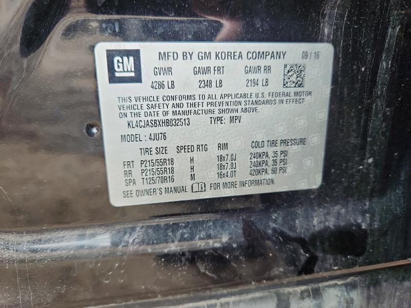 Продажа на аукционе авто 2017 Buick Encore, vin: KL4CJASBXHB032513, номер лота: 69732016