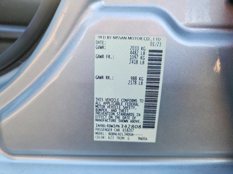 70085186 :رقم المزاد ، 1N4BL4DW1PN342808 vin ، 2023 Nissan Altima مزاد بيع